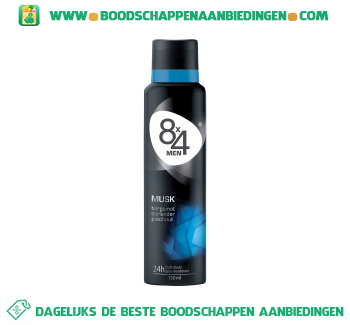 8 x 4 Deospray musk for men aanbieding