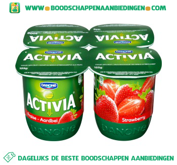 Activia Yoghurt aardbei 4-pak aanbieding