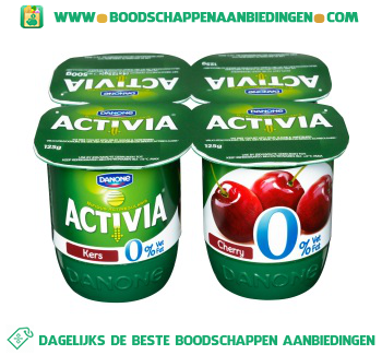 Activia Yoghurt kers 0% vet 4-pak aanbieding