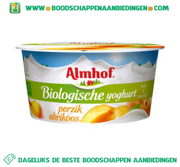 Biologische yoghurt perzik arbikoos aanbieding