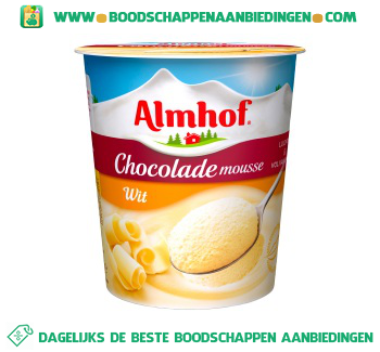 Almhof Chocolademousse wit aanbieding