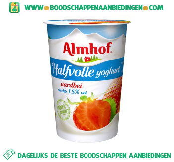 Halfvolle yoghurt aardbei aanbieding