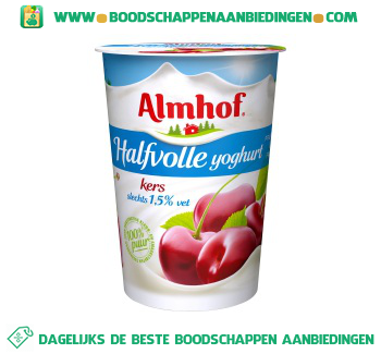 Almhof Halfvolle yoghurt kers aanbieding