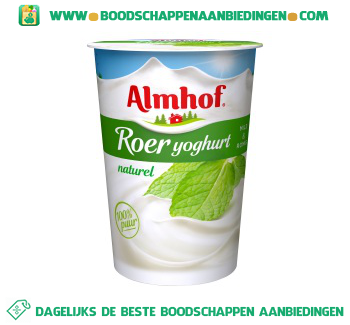 Almhof Roeryoghurt naturel aanbieding