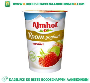 Almhof Roomyoghurt aardbei aanbieding