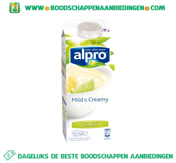 Alpro Mild & creamy limoen citroen (lactosevrij) aanbieding