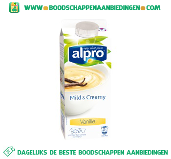 Alpro Mild&creamy vanille (lactosevrij) aanbieding