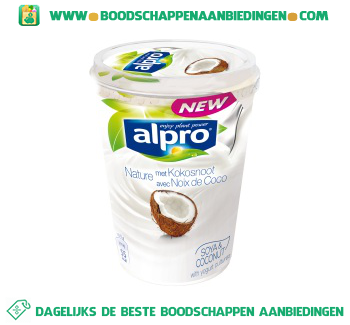 Alpro Plantaardige variant op yoghurt naturel met kokosnoot aanbieding