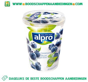 Alpro Plantaardige variatie op yoghurt blauwe bes aanbieding