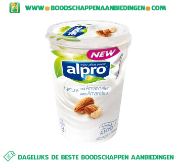 Alpro Plantaardige variatie op yoghurt naturel met amandelen aanbieding