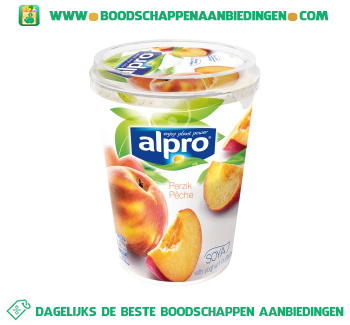 Alpro Plantaardige variatie op yoghurt perzik aanbieding