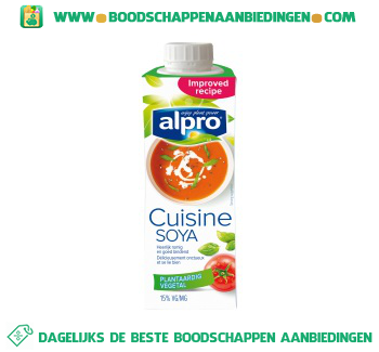 Alpro Soya cuisine (lactosevrij) aanbieding