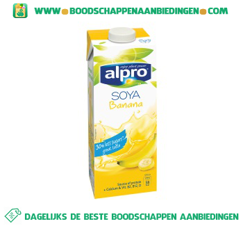 Alpro Soya drink banaan (lactosevrij) aanbieding