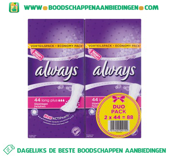 Always Inlegkruisjes long plus duopak aanbieding