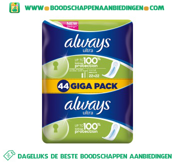 Always Ultra normal maandverband giga pack aanbieding