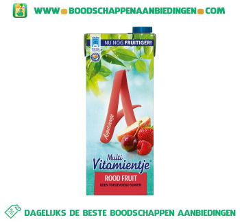 Multi vitamientje rood fruit aanbieding