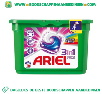 Ariel 3in1 PODS color wascapsules 16 wasbeurten aanbieding