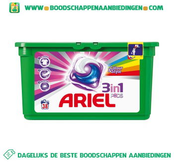 Ariel 3in1 PODS color wascapsules 38 wasbeurten aanbieding