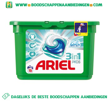 Ariel 3in1 PODS febreze wascapsules 16 wasbeurten aanbieding