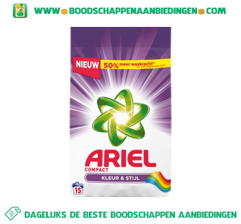 Ariel Compact waspoeder kleur & stijl 15 wasbeurten aanbieding