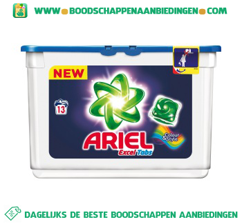 Ariel Excel tabs color wascapsules 13 wasbeurten aanbieding