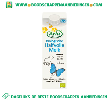 Biologische halfvolle melk aanbieding