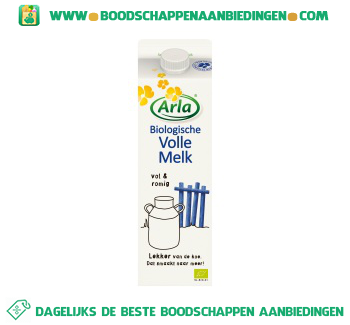 Arla Biologische volle melk aanbieding