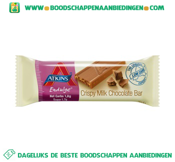 Atkins Crispy melkchocolade aanbieding