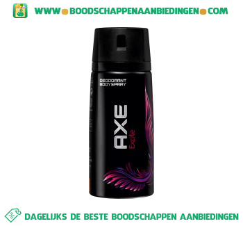 Bondgenoot Matrix Logisch Axe Deodorant Spray Excite aanbieding - Boodschappen Aanbiedingen