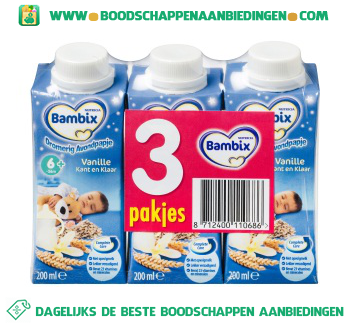 Bambix Dromerig avondpapje vanille aanbieding