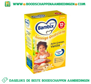 Bambix Ontbijtpap 8 granen & vanille 12+ aanbieding