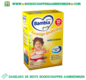 Bambix Zonnige ontbijtpap acht granen 12 mnd aanbieding