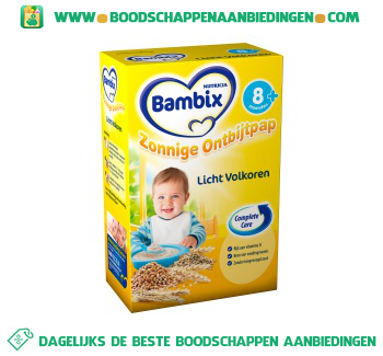 Bambix Zonnige ontbijtpap licht volkoren 8 mnd aanbieding