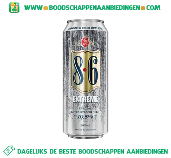 8.6 extreme special extra strong beer blik aanbieding