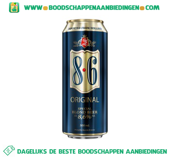 8.6 original special blond beer blik aanbieding