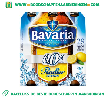 Bavaria Radler 0.0% lemon pak 6 flesjes aanbieding