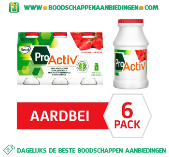 Becel Mini Yoghurt Drinks Pro.activ Aardbei aanbieding