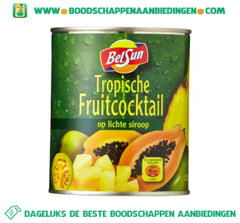 Belsun Tropische fruitcocktail op lichte siroop aanbieding