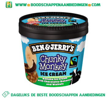 Ben & Jerry’s IJs Chunky Monkey aanbieding