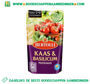 Pastasaus in zak kaas & basilicum aanbieding