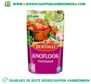 Bertolli Pastasaus in zak knoflook aanbieding