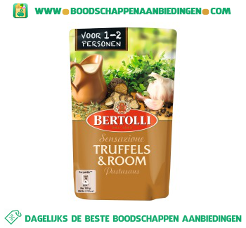 Bertolli Pastasaus in zak truffels & room aanbieding