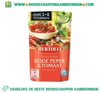 Bertolli Pastasaus rode pepers & tomaat aanbieding