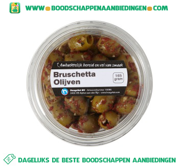 Olijven met bruschetta kruiden aanbieding