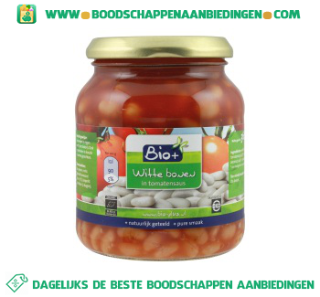 Bio+ Biologische witte bonen in tomatensaus aanbieding