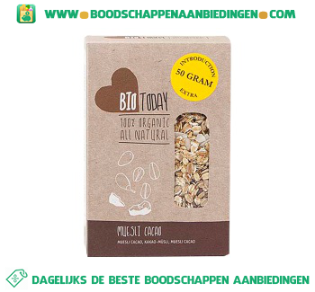 Bio today Muesli cacao aanbieding