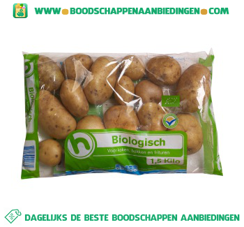 Biologische aardappelen aanbieding