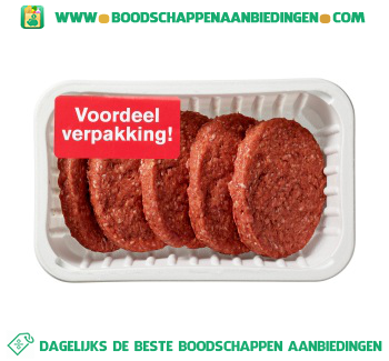 Biologische hamburgers aanbieding