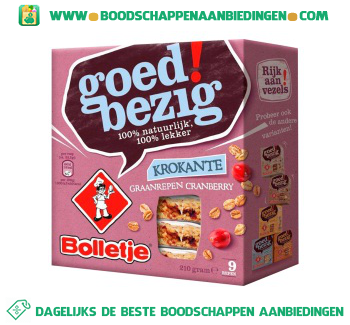 Bolletje Krokante graanrepen cranberry aanbieding