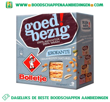 Bolletje Krokante graanrepen naturel aanbieding